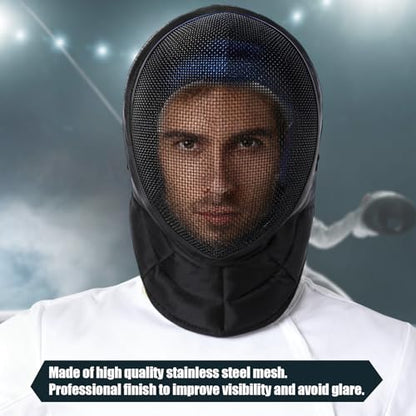 Fencing Coach Mask Mental Fencing Protective Gear Comfortable Safe Helmet for Training Sword Sparring Coaches, Black - size: Size M 24-25 Inch / 61-64 Cm