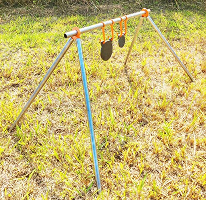 AR500 Steel Shooting Target Stand Kit Hanger Holder, 1/4 Inch Thick - color: 4 steel target hangers & 2 leg brackets