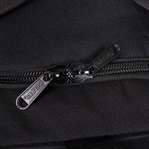 Heavy Duty Range Duffel Quality Tactical Gear Travel Sports Gym Bag Lockable Zippers with US Flag Patch 27 Inch Black - size: 27" Black