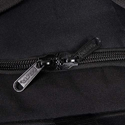 Heavy Duty Range Duffel Quality Tactical Gear Travel Sports Gym Bag Lockable Zippers with US Flag Patch 27 Inch Black - size: 27" Black