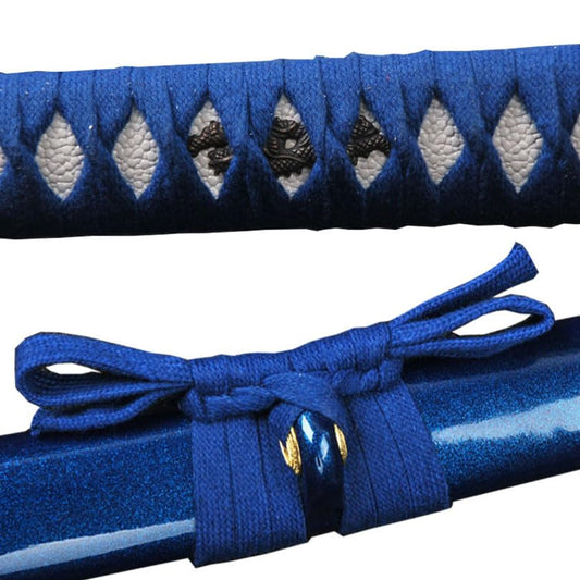 4.4 Yard Cotton Ito Tsukamaki Sageo Handle Wrapping Cord Scabbard Rope for Japanese Sword Katana Wakizashi Tanto - color: blue