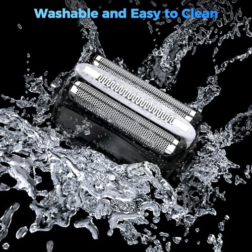 Shaver Replacement Head for Braun Series 3, 32B Pro Skin Electric Shavers Head Wet and Dry Foil Compatible with Razor 3040s, 3000s, 3010s, 3050cc, 3070cc, 3080s, 3090cc (Black)