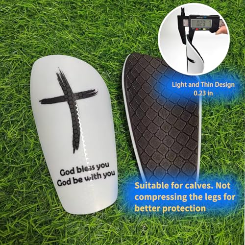 TOMIYO Soccer Shin Guards with Socks Kids 10-12 Calf Protective Equipment - color: White, size: Medium