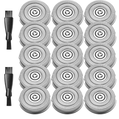 15PCS Brightup Electric Razor Replacement Blades for Brightup Shaver - size: 15 Pack