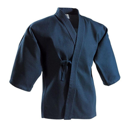 Hakama Kendo Gi Aikido Samurai Hakama Martial Arts Clothing Kimono Shirts Costumes Formal Kyudo Kimono 2pcs - color: Blue-white, size: 26