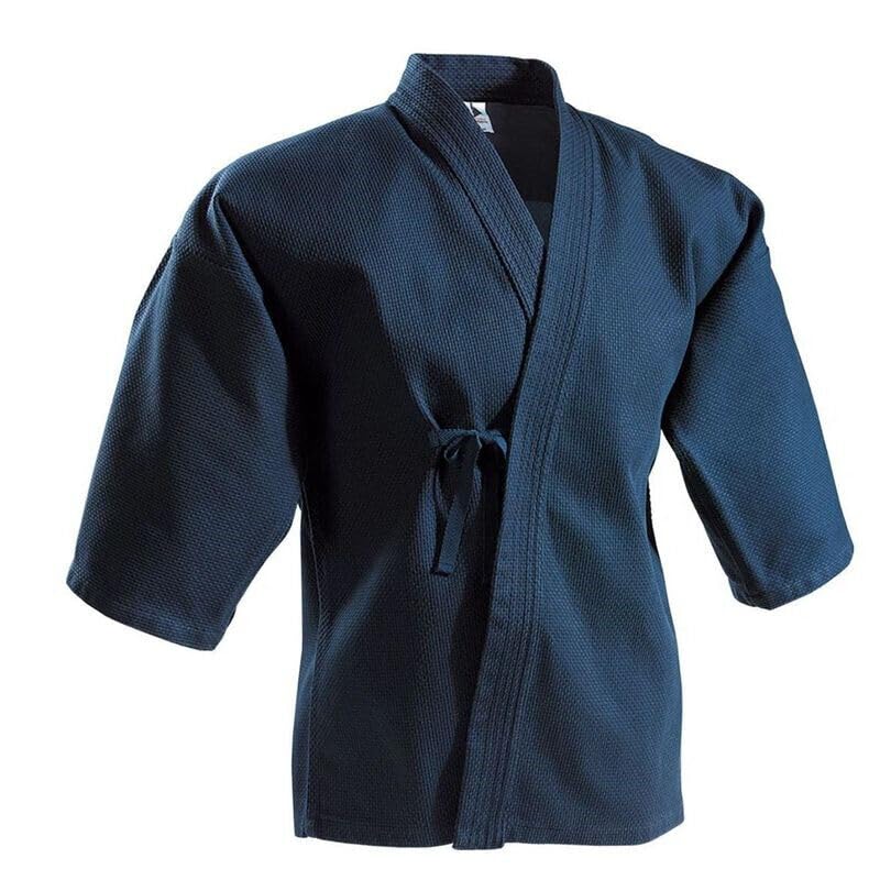 Hakama Kendo Gi Aikido Samurai Hakama Martial Arts Clothing Kimono Shirts Costumes Formal Kyudo Kimono 2pcs - color: Blue-white, size: 22
