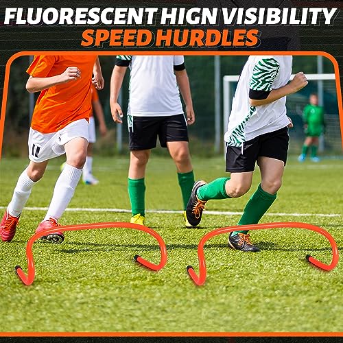 Wettarn 10 Pcs Speed Agility Training Hurdles Detachable Durable Hurdle Agility Plyometric and All Purpose Speed Training Equipment for Athletes Soccer Basketball - color: Orange