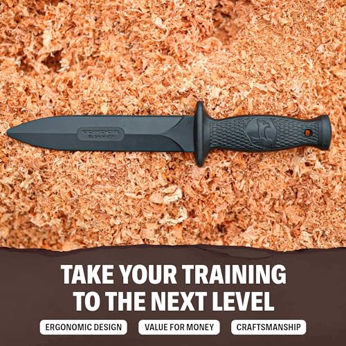 Condor Tool & Knife Training Kombat Rubber Dagger | Fake Knife with a Santoprene Handle | Fighting Knife | Rubber Training Knife | 6.97in Blade | 3.1oz