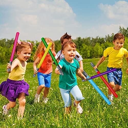 smilixin 13 Pieces Inflatable Light Saber Sword Toys,6 Colors