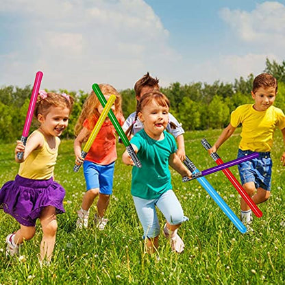 smilixin 13 Pieces Inflatable Light Saber Sword Toys,6 Colors
