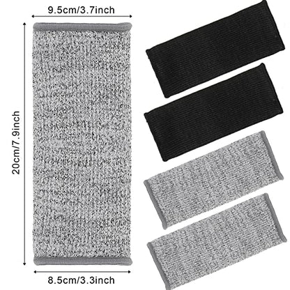 Neer 4 Pair Protective Arm Sleeves Cover,7.9 Inch,Black,Gray - color: Black, Gray, size: 7.9 Inch