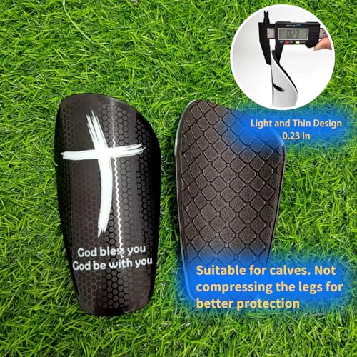 TOMIYO Soccer Shin Guards with Socks Kids 10-12 Calf Protective Equipment - color: Black, size: Medium