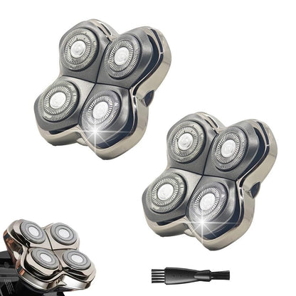 2 Pack 4-Shaver Replacement Heads for Skull Pitbull Series - size: 2 Repl Head