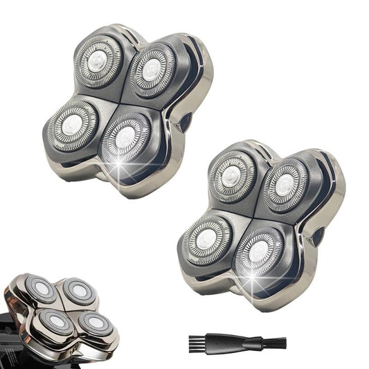 2 Pack 4-Shaver Replacement Heads for Skull Pitbull Series - size: 2 Repl Head