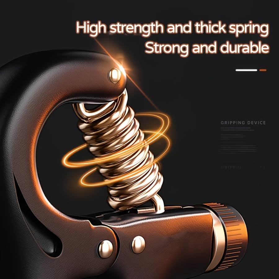 Heavy-Duty Adjustable Hand Gripper 11-132LB, Strength Training with Weight Settings, Forearm & Hand Builder for Gym, Wrist Curl, Pull, Weightlifting - Full-Body Workout Equipment