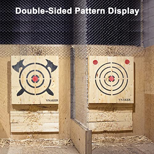 Axe Throwing Wooden Target & Knife Throwing Wooden Target with Steel Chain