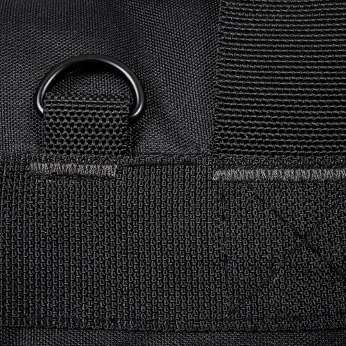 Heavy Duty Range Duffel Quality Tactical Gear Travel Sports Equipment Gym Bag Lockable Zippers with US Flag Patch (33" Black) - size: 33" Black