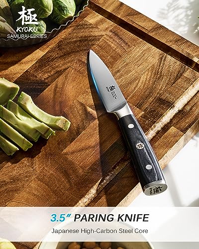 KYOKU Samurai Series Knife Japanese Style1 (Paring Knife, 3.5") - size: 3.5", style: Paring Knife