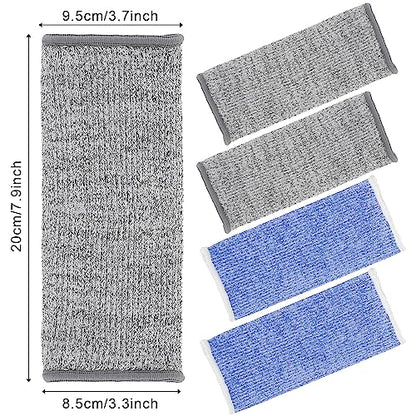Neer 4 Pair Protective Arm Sleeves Cover,7.9 Inch,Gray,Blue - color: Gray, Blue, size: 7.9 Inch