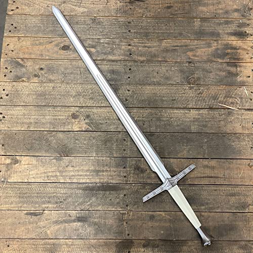 41 inch Medieval Foam Sword - Two Hand Sword for Witcher Hunting - color: TV Silver