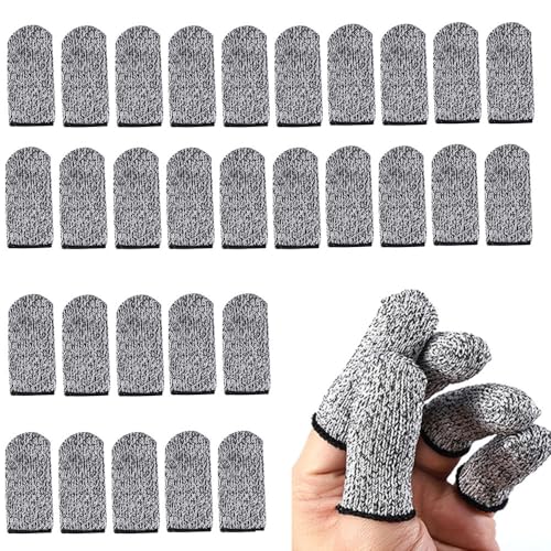 30 Pack Rotary Tool Finger Cots Cut Resistant Protector Finger Covers Finger Guards for Mini Cordless Rotary Tool Stone Carving Polishing Diamond Burrs Jewelry Polisher Polishing Buffing Wheel